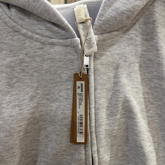 SKIMS Gray Cropped Bubble Sleeve Hoodie - Picture 3 of 4